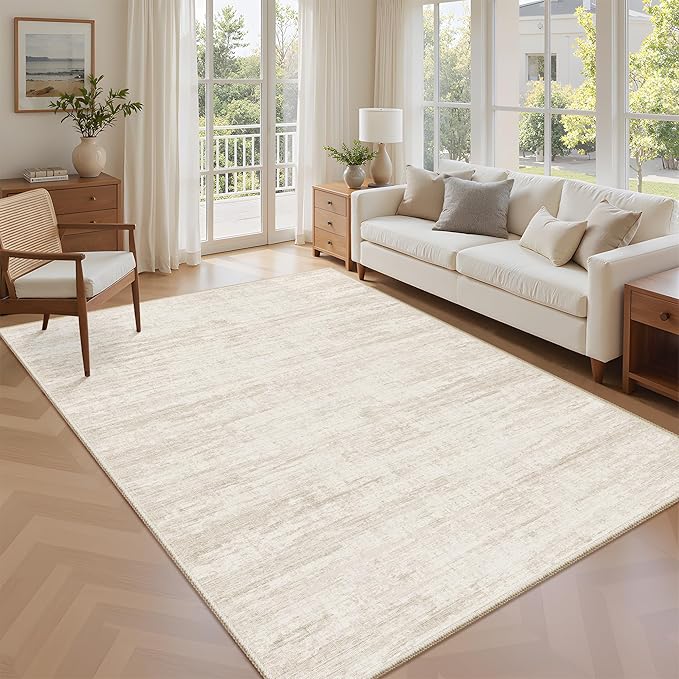 8x10 Area Rugs for Living Room, Modern Abstract Non-Slip Backing Washable Rugs by Unknown