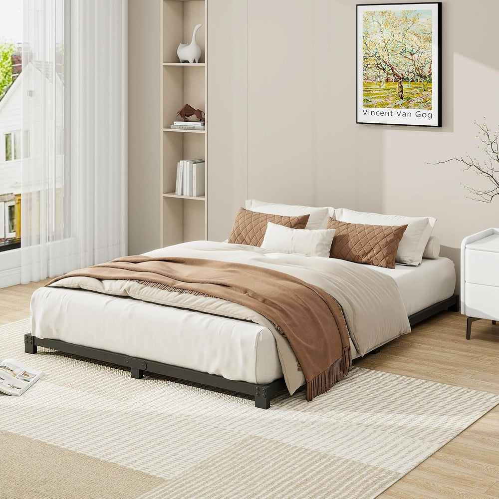 3 Inch Bed Frame Full Size Low Profile, Full Heavy Duty Platform Bed Frame No...