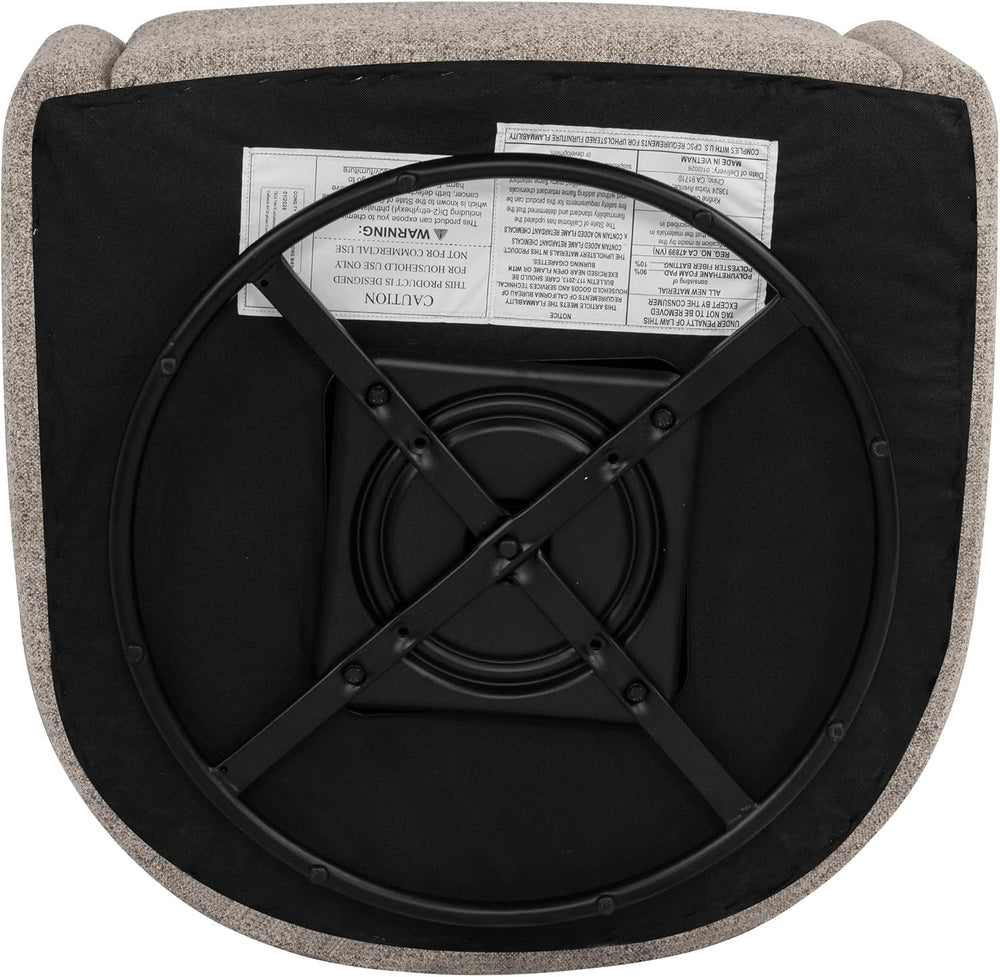 HomePop 360° Swivel Barrel Accent Chair - Midtone Gray Fabric