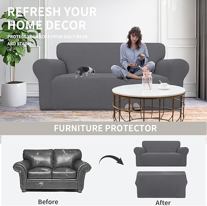 Easy-Going Stretch Oversized Loveseat Slipcover 1-Piece Sofa Cover Furniture