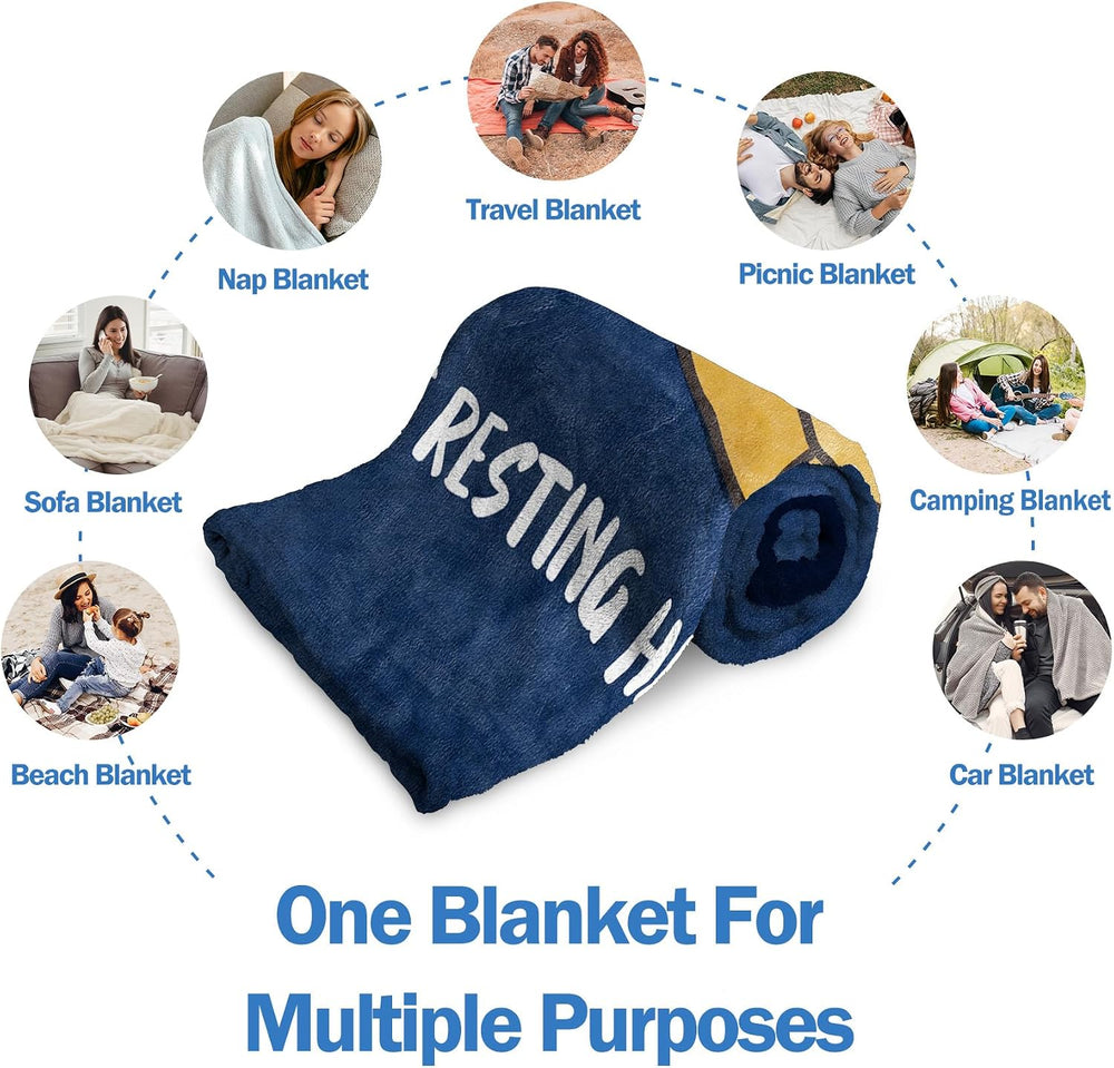Funny Grandpa Birthday Gifts, Grandpa is Not Sleeping Blanket | Grandpas Gift...
