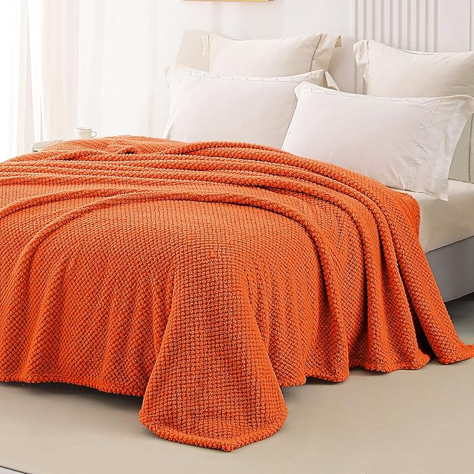 Whale Flotilla Twin Size Fuzzy Fleece Blanket, Fluffy Warm Soft Jacquard Bed - Image 4
