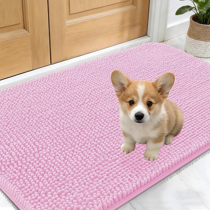 OLANLY Dog Door Mat for Muddy Paws 24x16, Absorbs Moisture and Dirt, Absorbent by OLANLY