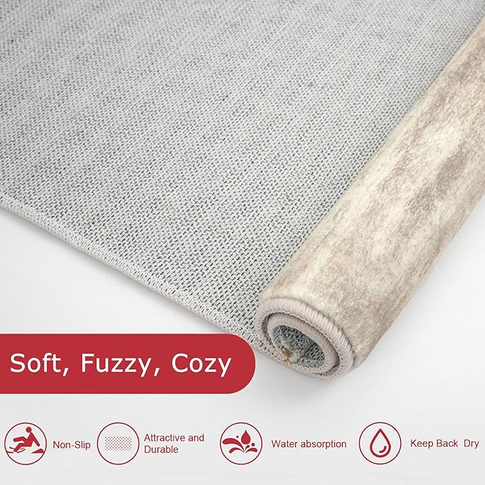 KOZYFLY Modern Abstract Rugs for Entryway 2x3, Washable Kitchen Rug Non-Slip - Image 5