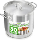 Stainless Steel Cookware Stockpot, 30 Quart Heavy Duty Induction Soup Pot by NutriChef%E2%84%A2Kitchen