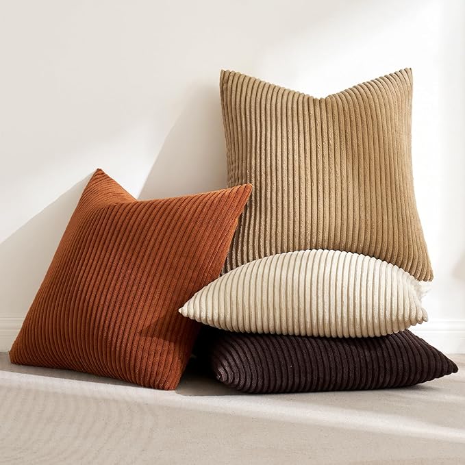 MIULEE Boho Farmhouse Throw Pillow Covers 18x18 Inch Set of 4 Rustic Mordern - Image 7