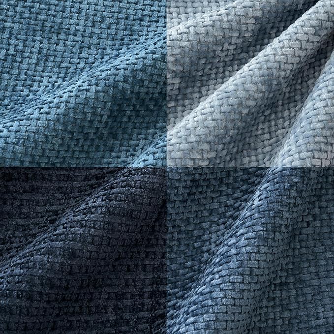 MIULEE Pack of 4 Couch Throw Pillow Covers 22x22 Inch Neutral Blue Soft - Image 2