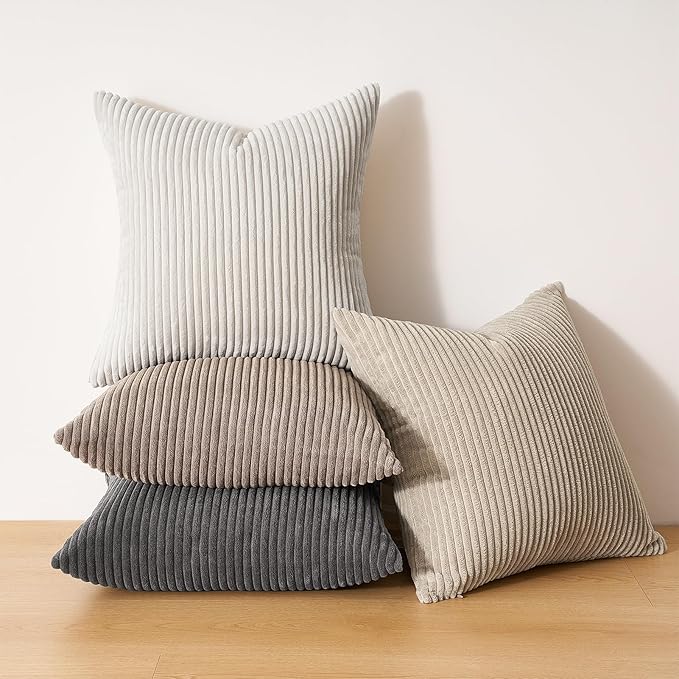 Topfinel 4 Packs Natural Decorative Throw Pillows Covers 26x26 Inch - Image 4