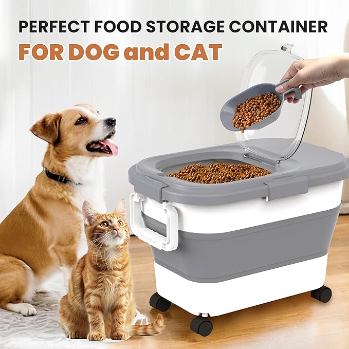 15-23 Lbs Airtight Dog Food Storage Container, Collapsible Dog Food Container - Image 7