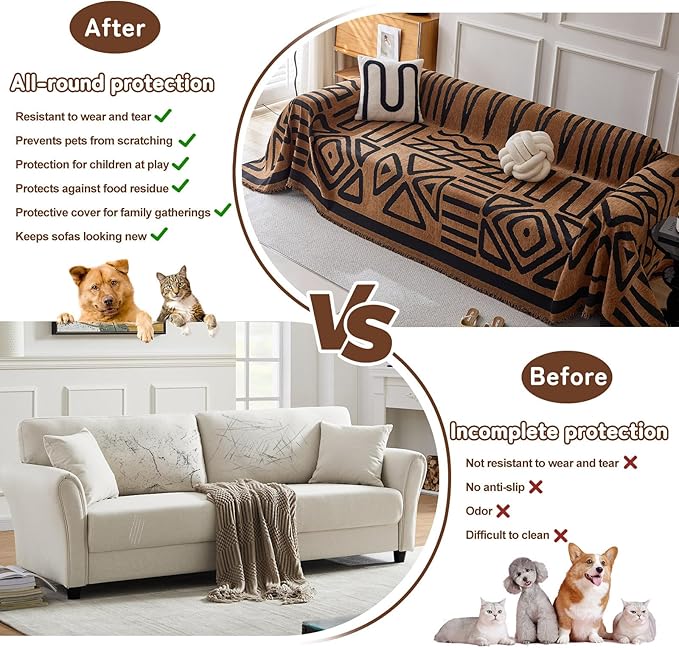 HANDONTIME Boho Geometric Couch Covers - Image 5