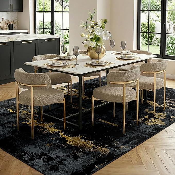 Washable Area Rugs 5'x7' Non-Slip Modern Abstract Soft - Image 3