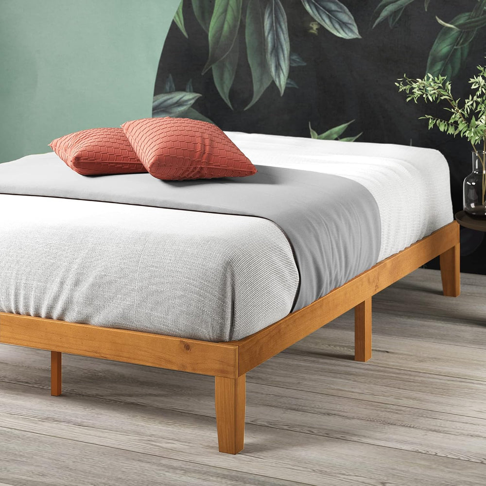 Zinus Alexia Wood Platform Bed Frame, Solid Wood Foundation, No Box Spring Ne...