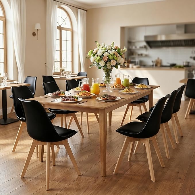 Dining Chairs Set of 4, Modern Upholstered Dining Room Chairs with PU Leather...