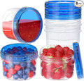 6 Pack-16 OZ Freezer Storage Containers, Small Plastic Containers by HelpYouSaveMoreSpace