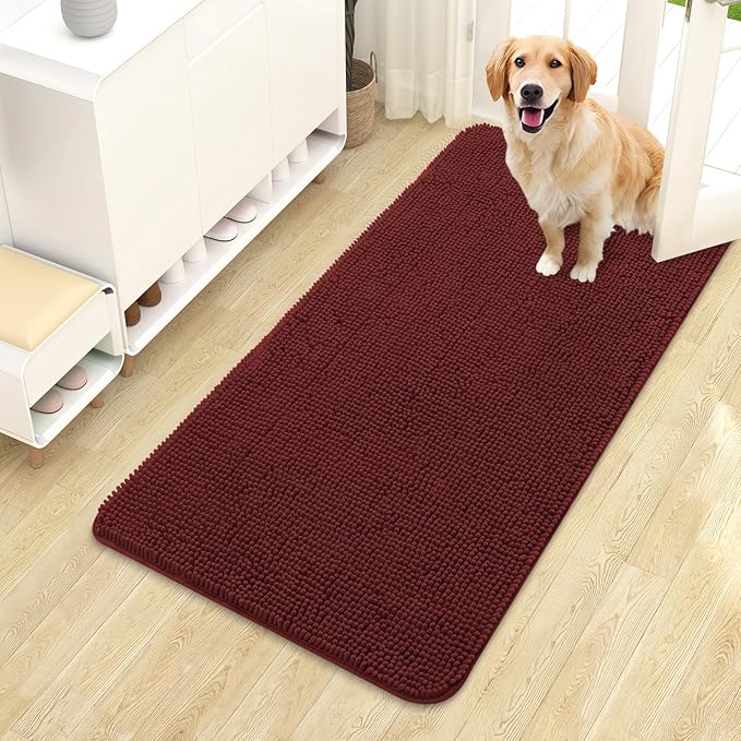 OLANLY Dog Door Mat for Muddy Paws 44x24, Absorbs Moisture and Dirt, Absorbent by OLANLY