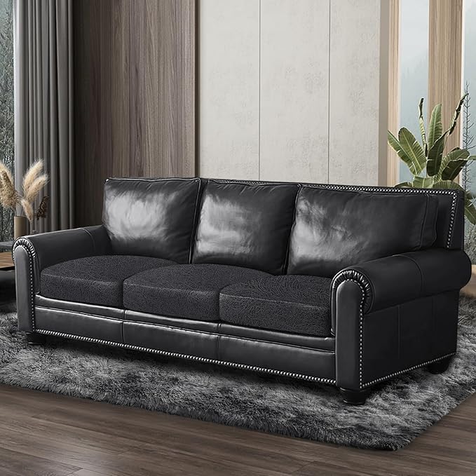 Leather Look Couch Cushion Covers Sofa Seat Slipcovers Sets Couches Furniture - Image 8