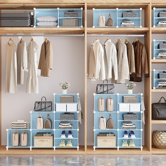 AWTATOS Closet Organizer 8 Cube Storage Shelves Closet Storage Clothes
