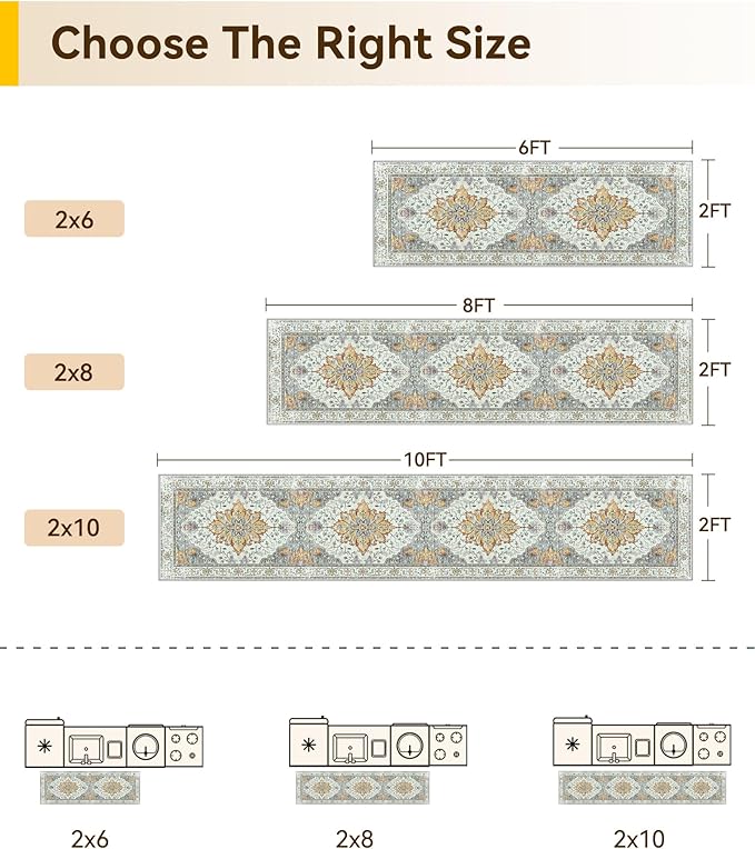 Area Rugs 2'x8' Runner Rug Non Slip Washable - Image 2