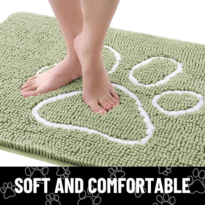 Smiry Dog Door Mat for Muddy Paws, Absorbent Dirt Trapper Non Slip Quick Dry - Image 4