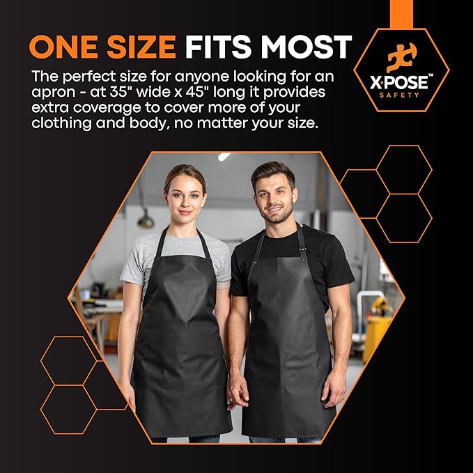 Xpose Safety Heavy Duty Vinyl Waterproof Aprons, Industrial and Commercial Use - Image 6