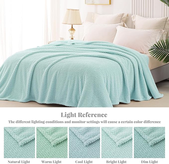 Whale Flotilla Twin Size Fuzzy Fleece Blanket - Image 9