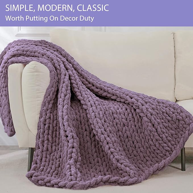 Bigacogo Chunky Knit Throw Blanket - Image 4