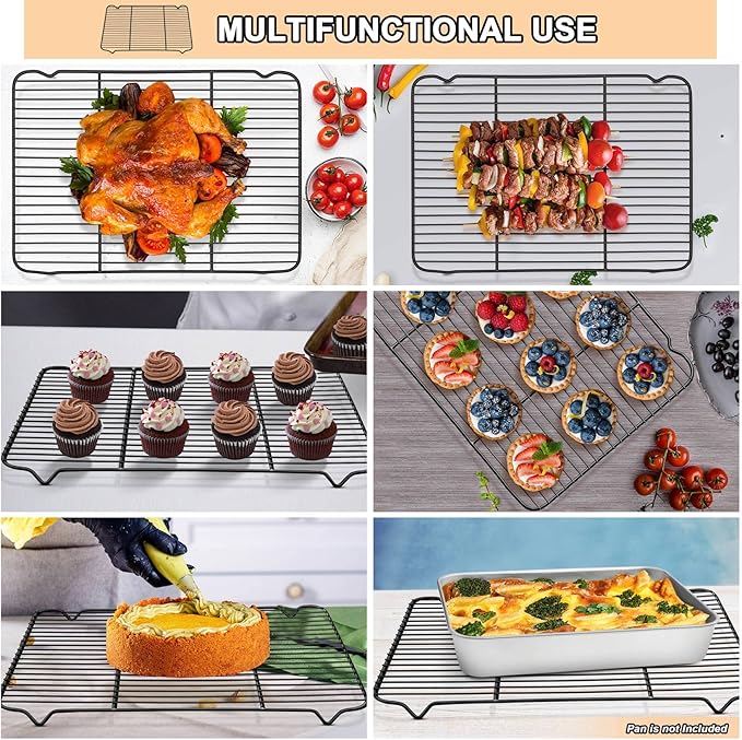 P&P CHEF Cooling Baking Rack Pack of 2, 16.6" x 11.5", Stainless Steel Cooling - Image 6