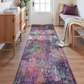 Washable Area Rugs 2'x8' Non-Slip Modern Abstract Soft by RELEANY