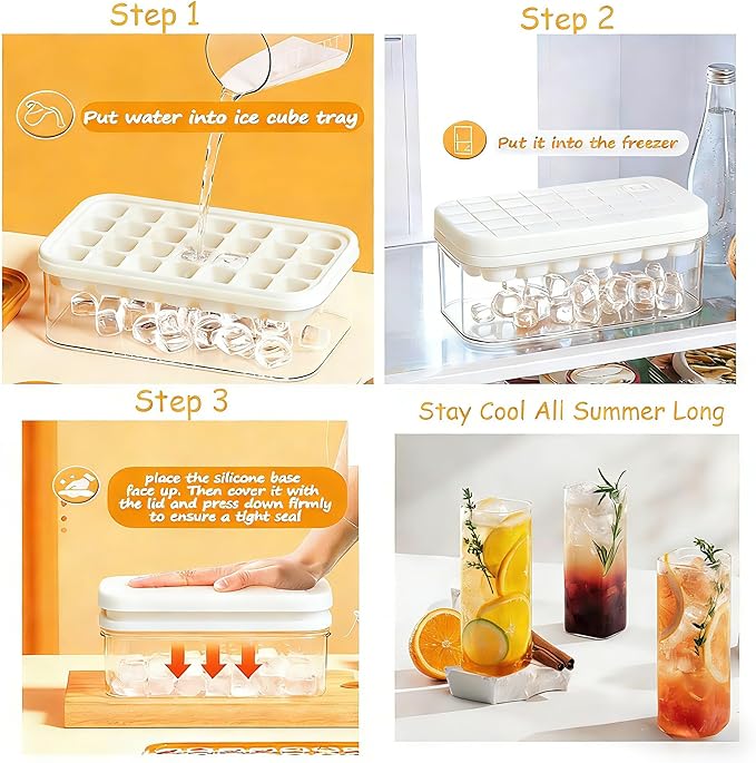Ice Cube Tray - Freezer Ice Tray Ice Mold Ice Maker - Image 4