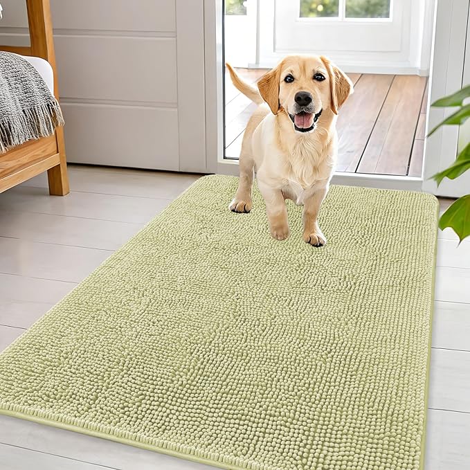 OLANLY Dog Door Mat for Muddy Paws 44x32, Absorbs Moisture and Dirt, Absorbent by OLANLY