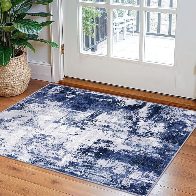 KOZYFLY Small Area Rug 2x3 Rug Entryway Rugs Indoor Non-Slip Modern Abstract by KOZYFLY