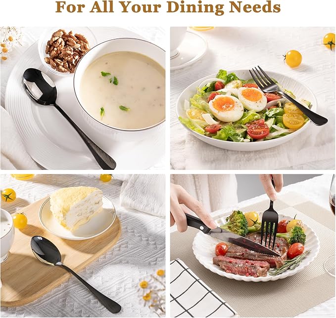 Astercook 24-Piece Black Silverware Set - Image 7
