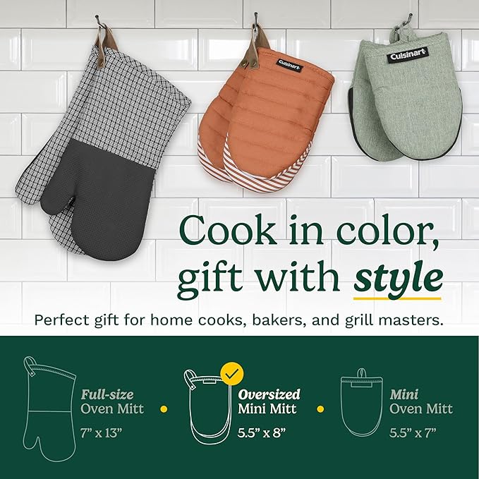 Cuisinart Mini Oven Mitts – 5.5” x 8” Heat-Resistant Kitchen Mitts - Image 6