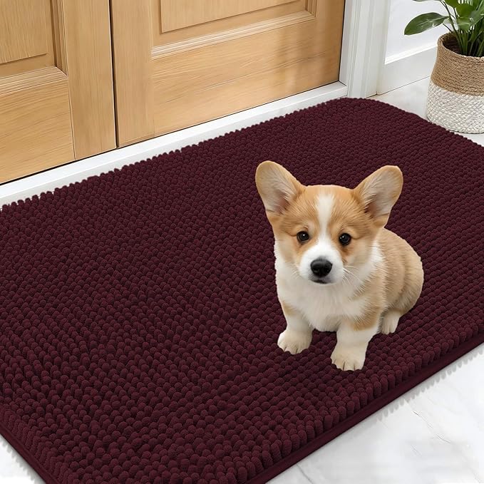 OLANLY Dog Door Mat for Muddy Paws 24x16, Absorbs Moisture and Dirt, Absorbent by OLANLY