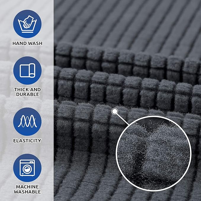 KEKUOU Stretch Single Sofa Slipcover 1 Piece Couch Sofa Cover Furniture - Image 3