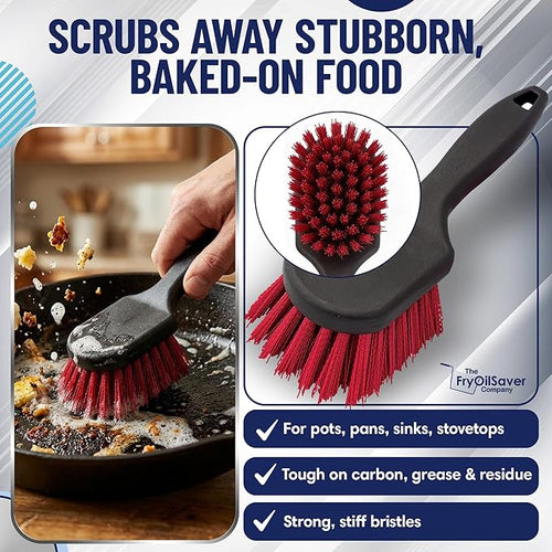 8 Inch Pot & Dish Kitchen Scrub Brush - Image 2