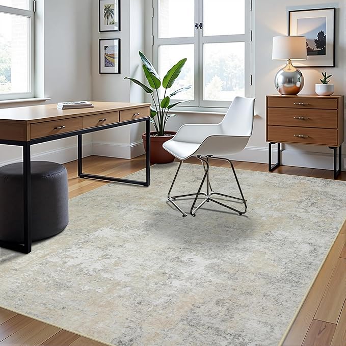 6x9 Area Rugs for Living Room Rug Washable: Abstract Rug for Dining Room - Image 3