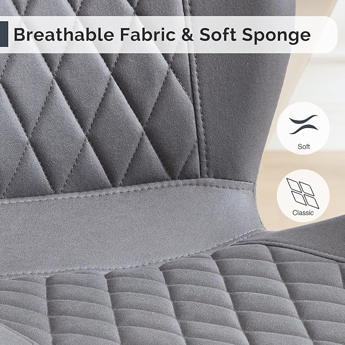 Dining Chairs Set of 6, Comfy Modern Dining Chairs with Thick Cushions, Uphol...