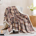 PU MEI Sherpa Fleece Throw Blanket 80" x 90" Reversible Plush Fluffy Large Big by HOME