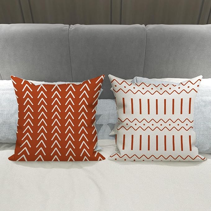 YCOLL Fall Pillow Covers 20x20 Set of 4, Modern Sofa Throw Pillow Cover - Image 4