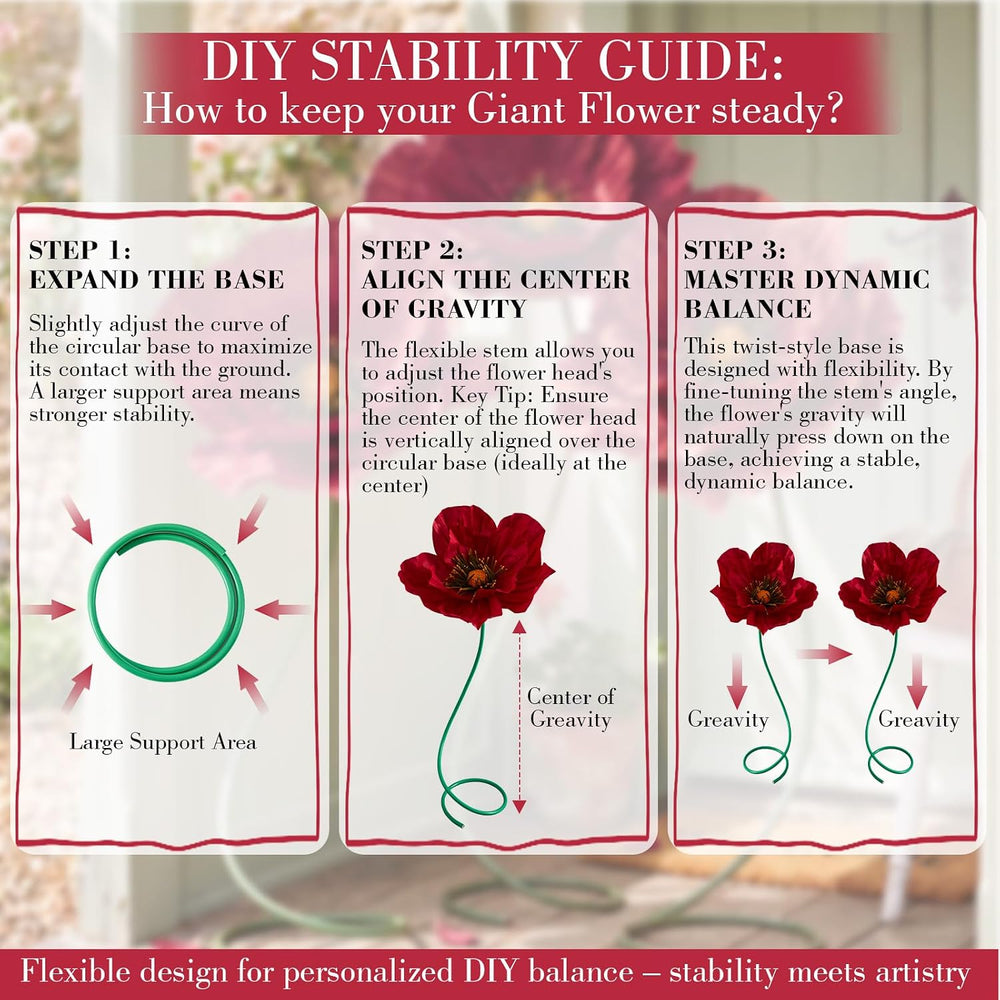 3 PCS 5ft Giant Artificial Flower for Wedding & Birthday Party