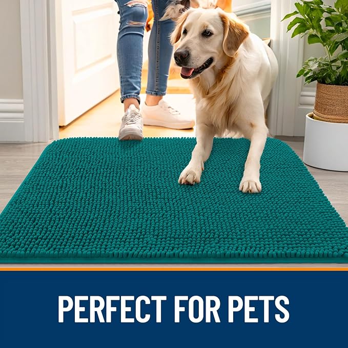 OLANLY Dog Door Mat for Muddy Paws 47x20, Absorbs Moisture and Dirt, Absorbent - Image 6