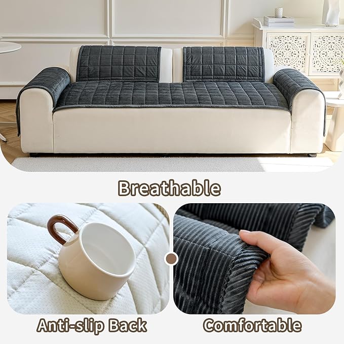 Couch Covers for Dogs Washable, Non Slip Couch Covers for Loveseat Sofa Pet - Image 4