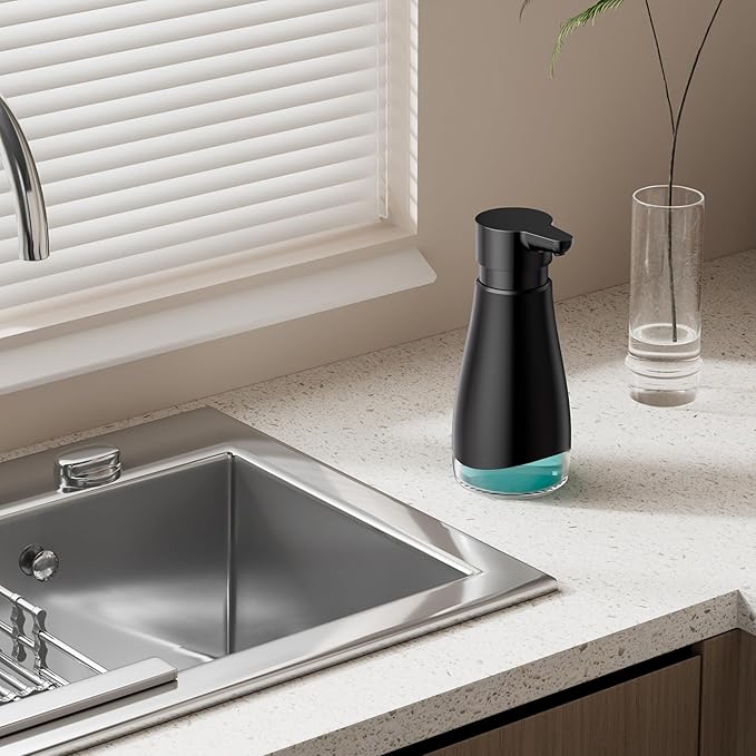 Oasis Creations 500 mL /17fl.oz Stainless Steel Liquid Soap Dispenser - Image 6