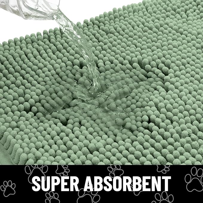 Smiry Dog Door Mat for Muddy Paws, Absorbent Dirt Trapper Non Slip Quick Dry - Image 5