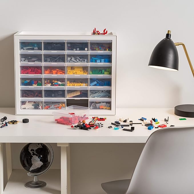 IRIS USA Plastic Storage Drawers, Made in USA, 24-Drawer Small Parts Organizer - Image 2