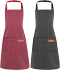 2 Pack Stripes Kids Apron, Kids Cooking Aprons by XLSXEXCL
