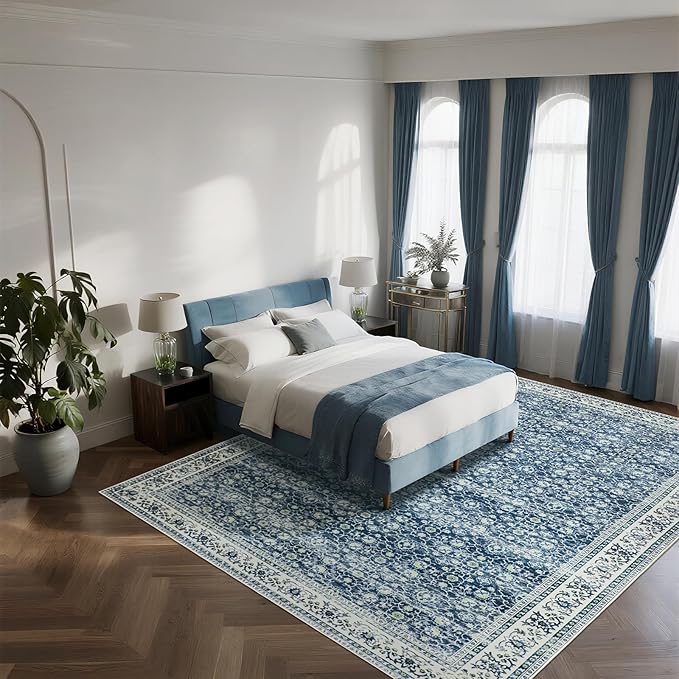 Washable Rugs 8x10 Area Rugs for Living Room, Dining Room- Soft Low Pile Stain - Image 6