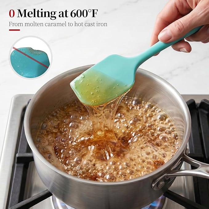 600ºF Heat Resistant Spatula, 11.34 inch High Heat Food Safe Semless Kitchen - Image 3