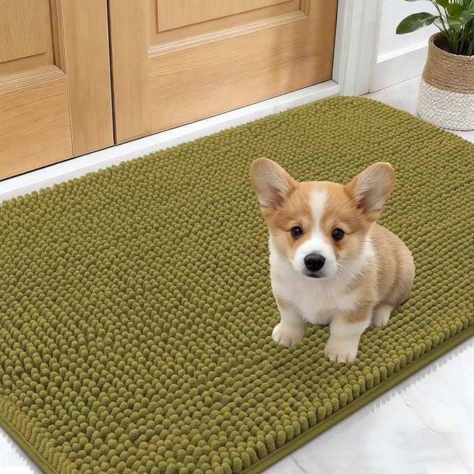 OLANLY Dog Door Mat for Muddy Paws 30x17, Absorbs Moisture and Dirt, Absorbent by OLANLY